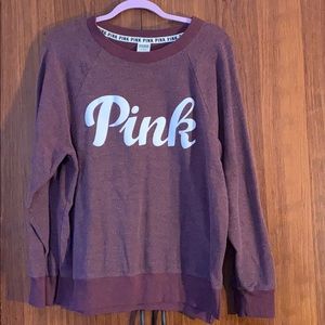 Burgundy Pink Brand Sweatshirt